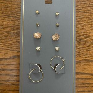 Elegant Gold and Rose Gold Earring Set